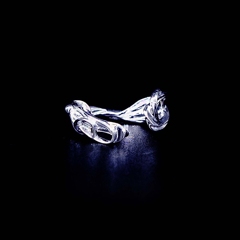 【森林精靈的細語】原創中性純銀耳骨夾 指節戒指 情人節禮物 - 耳環/耳夾 - 純銀 銀色