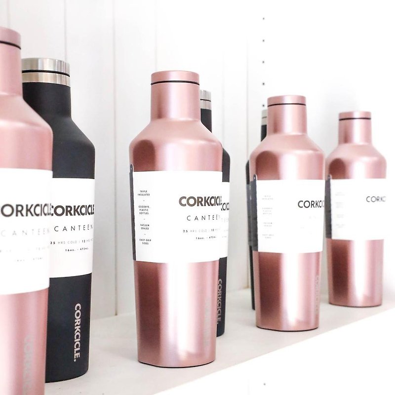 停產- CORKCICLE ROSE系列三層真空易口瓶-270ml 玫瑰金 - 保溫瓶/保溫杯 - 不鏽鋼 紫色