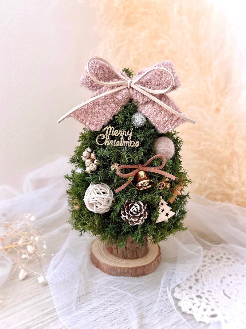 【永生雪松聖誕樹】冬日款 l 附贈禮盒包裝 小聖誕樹 約高20cm - 乾燥花/永生花 - 植物．花 綠色