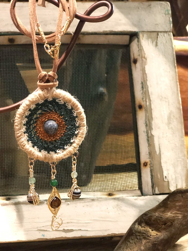 Soul Dream Catcher Earth Sound | Custom Handmade Necklace Lock Ring Charm Healing Small Gifts - Necklaces - Other Materials Multicolor