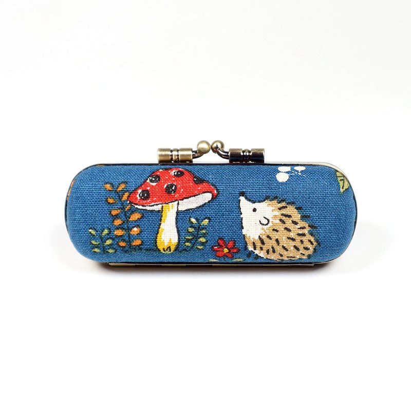 Lipstick Stamp Box Lipstick Box Stamp Storage - Hedgehog (Blue) - Stamps & Stamp Pads - Cotton & Hemp Blue