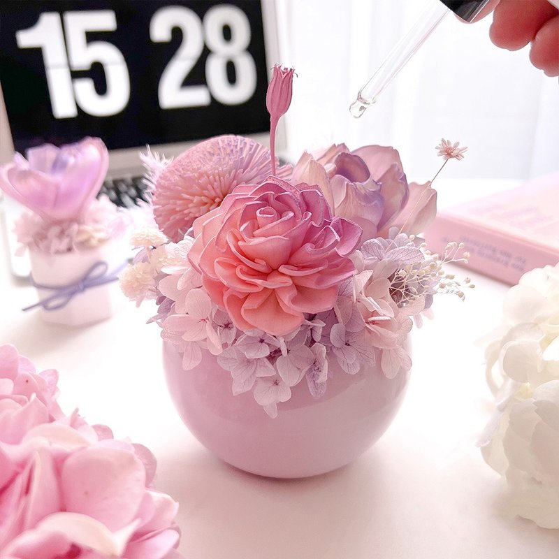 愛麗絲夢遊仙境香氛擴香花禮 (贈送5ml香氛油) - 乾燥花/永生花 - 植物．花 紫色