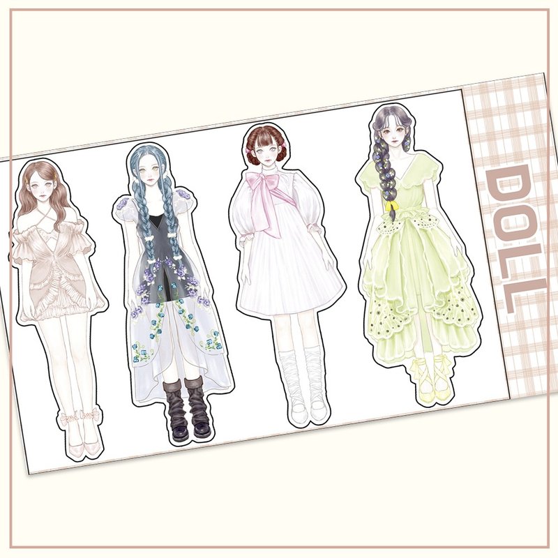 Doll_B sticker - สติกเกอร์ - กระดาษ 