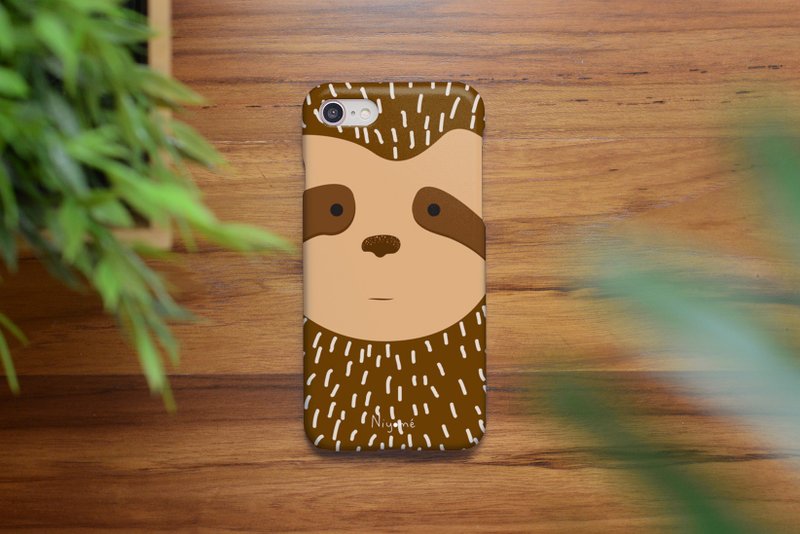 iphone case a brown sloth for iphone5s,6s,6s plus, 7,7+, 8, 8+,iphone x - 手機殼/手機套 - 塑膠 咖啡色