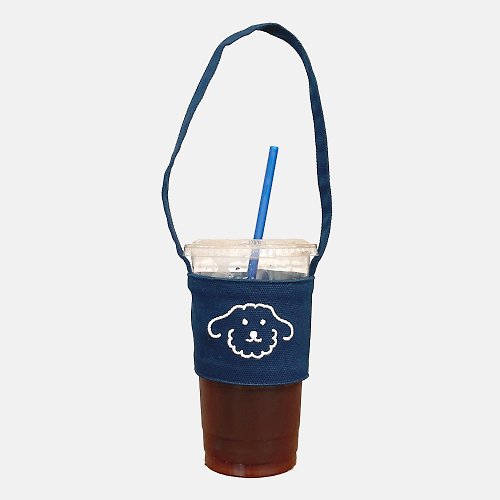 CAFE AND HOF embroidery drink bag | Mori (Navy)