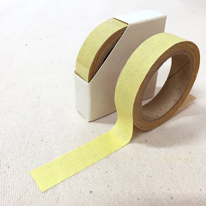Clearance product-cloth tape-spring solid color [Susu Yellow] OPP packaging - อื่นๆ - ผ้าฝ้าย/ผ้าลินิน สีเหลือง