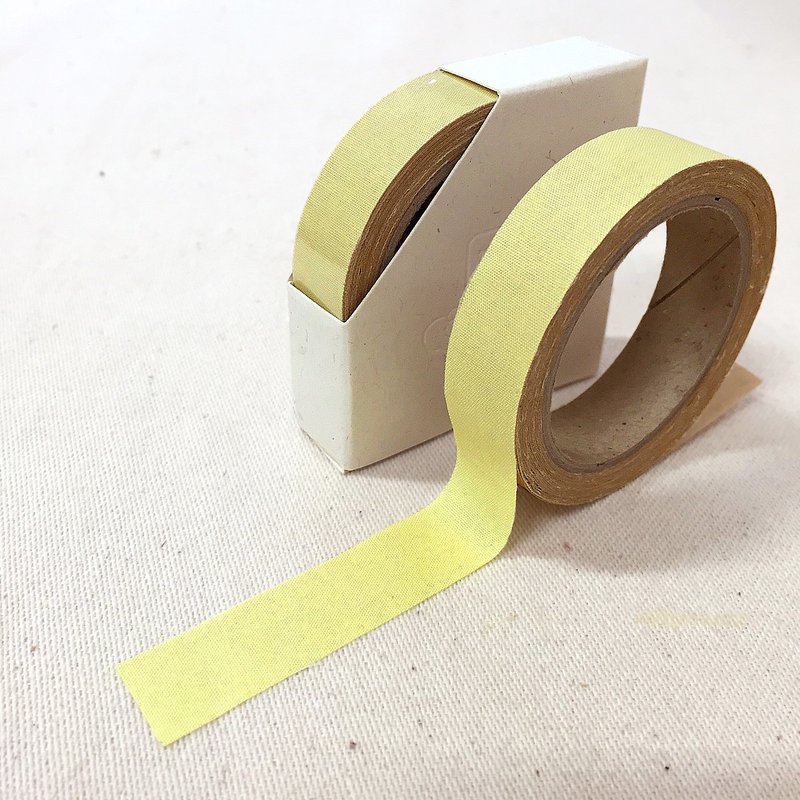 Clearance product-cloth tape-spring solid color [Susu Yellow] OPP packaging - อื่นๆ - ผ้าฝ้าย/ผ้าลินิน สีเหลือง