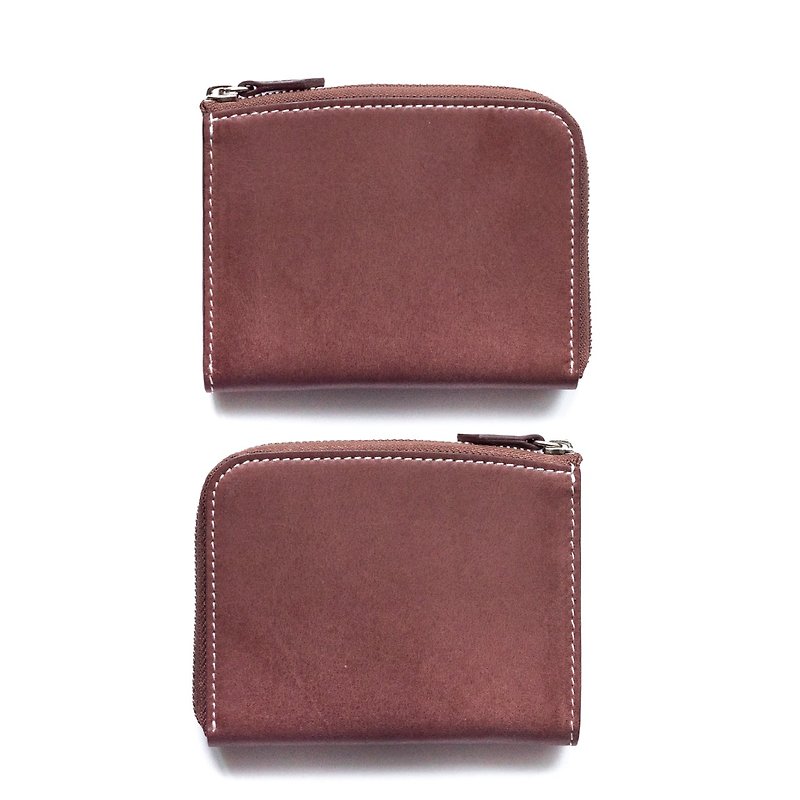 Patina leather handmade key bag purse zipper card package - กระเป๋าใส่เหรียญ - หนังแท้ หลากหลายสี