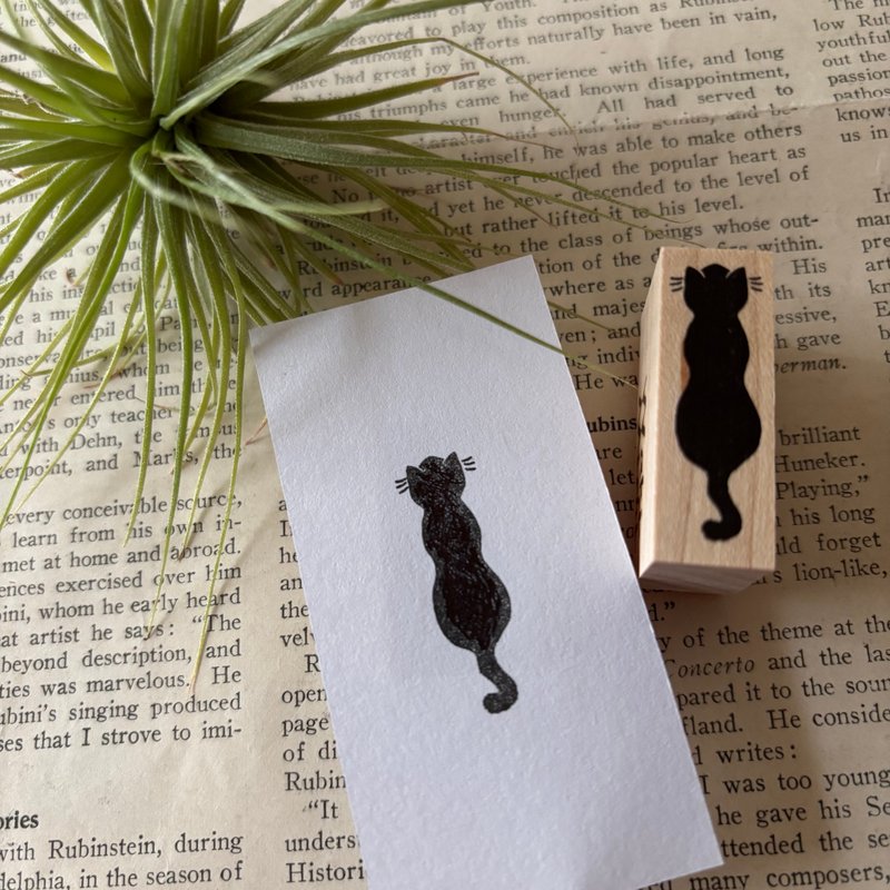 モブ黒猫はんこ - 印章/印台 - 橡膠 