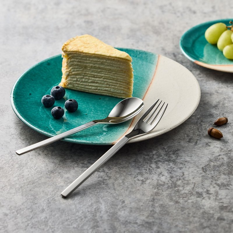 日本山崎金屬 - NAPOLI系列 - 不鏽鋼叉匙組(2件式) - 刀叉/湯匙/餐具組 - 其他金屬 銀色