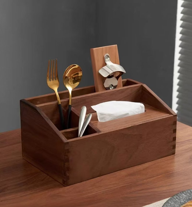 functional storage box  paper organizer  desktop decoration - Storage - Wood 