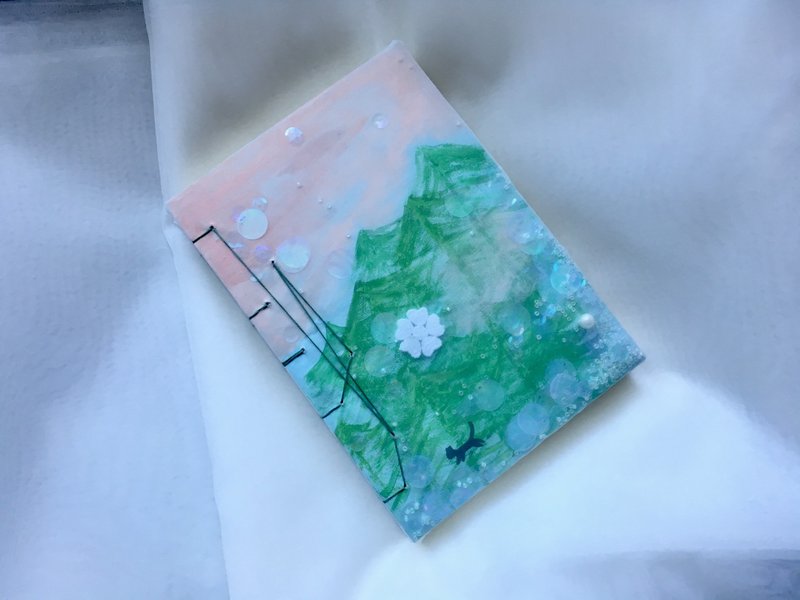 Forest Walk | Original Hand Drawn Notebook Painting Handmadenotebook Diary Notebook Hand Present - Notebooks & Journals - Paper Green