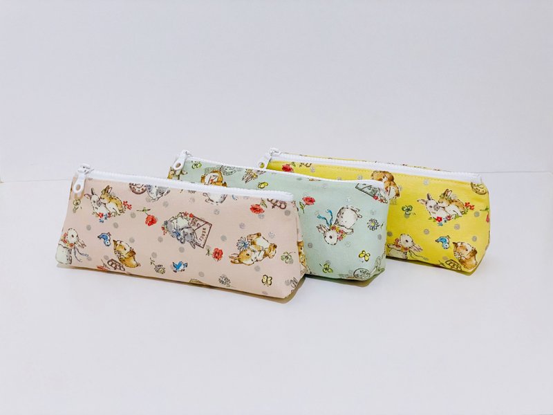 Triangular three-dimensional pencil case, cosmetic bag, storage bag - Pencil Cases - Cotton & Hemp Pink
