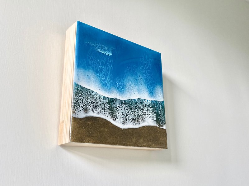 Resin Ocean Painting, Wall Art, Home Deco, Housewarming, Wedding gift - โปสเตอร์ - เรซิน สีน้ำเงิน