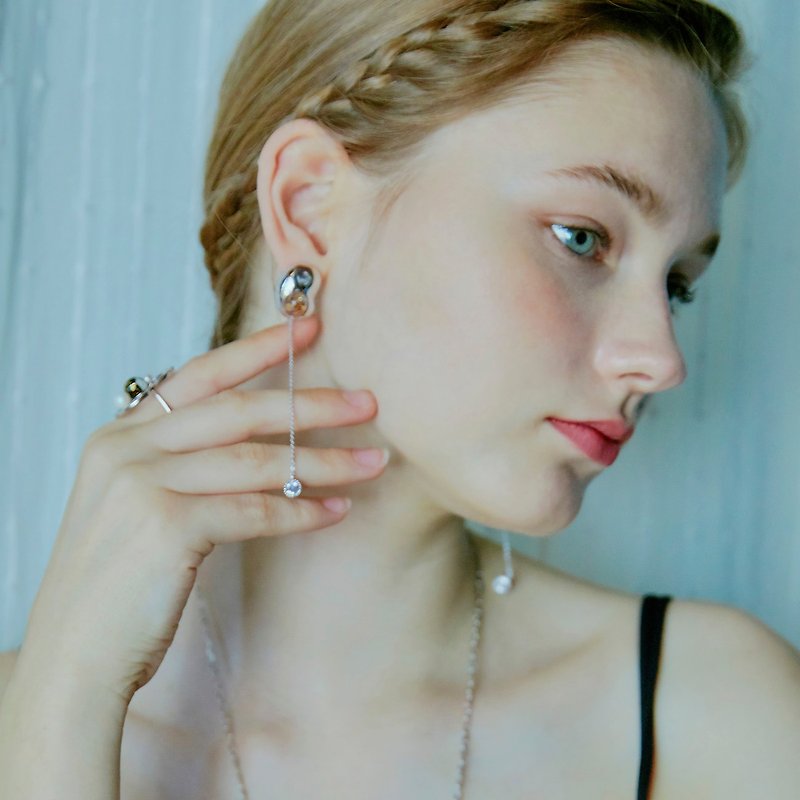 Palette Snowball Earrings 2 - 耳環/耳夾 - 玻璃 