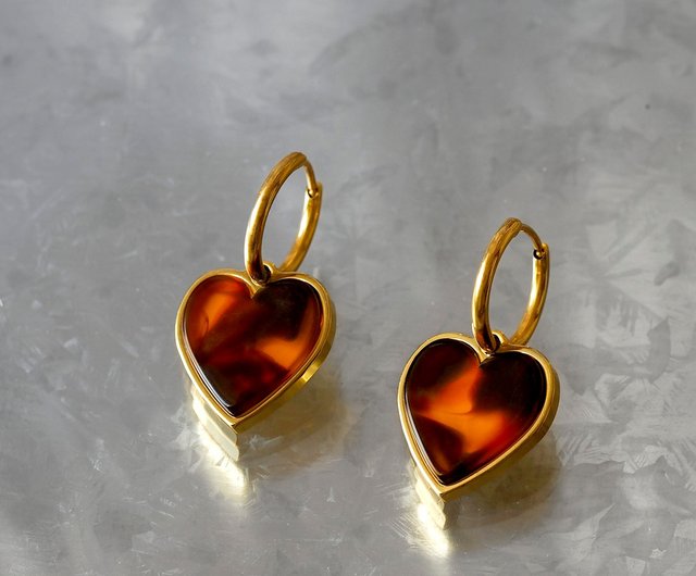 Tortoiseshell on sale heart earrings