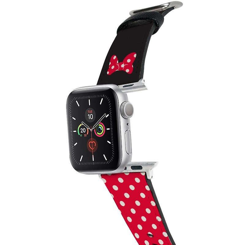 【Hong Man】Disney Apple Watchband - Minnie - Watchbands - Faux Leather Red