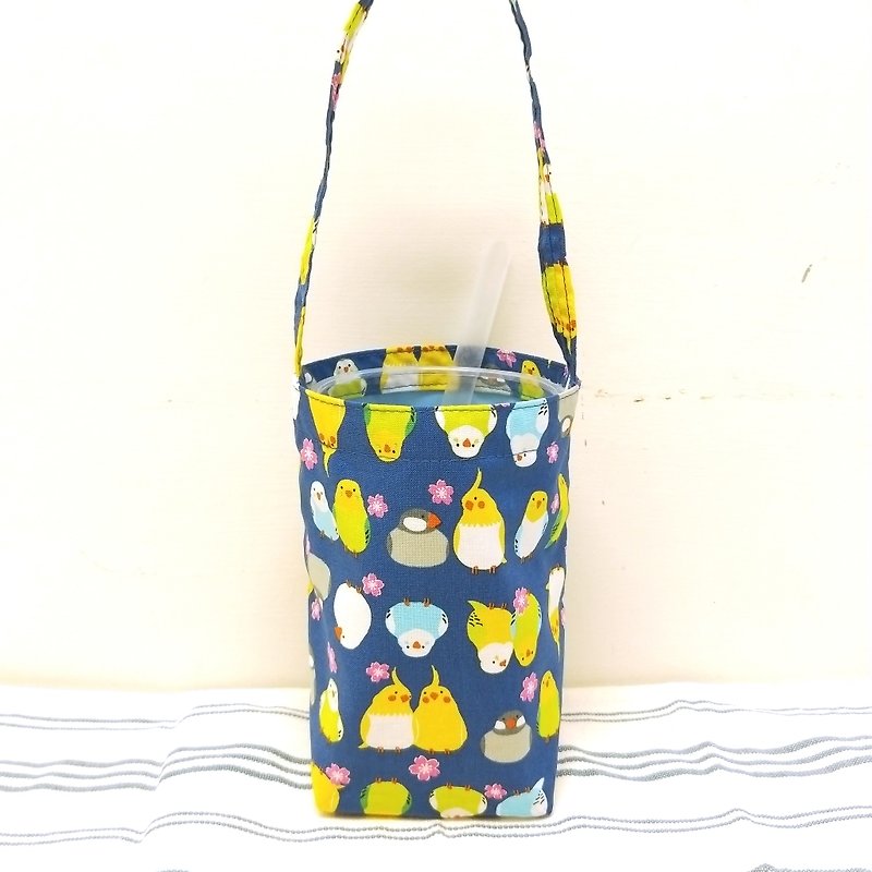Rolia's hand for bird friend (2 colors) waterproof bag beverage bag bag - ถุงใส่กระติกนำ้ - ผ้าฝ้าย/ผ้าลินิน หลากหลายสี
