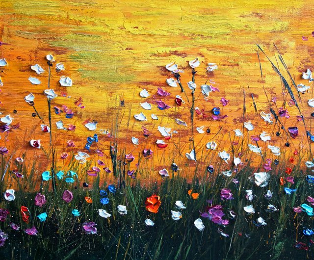油絵 絵画 【Wild flowers】 fit=scale-down,w=1200