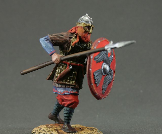 Tin soldier handmade Viking Lagertha 54mm 