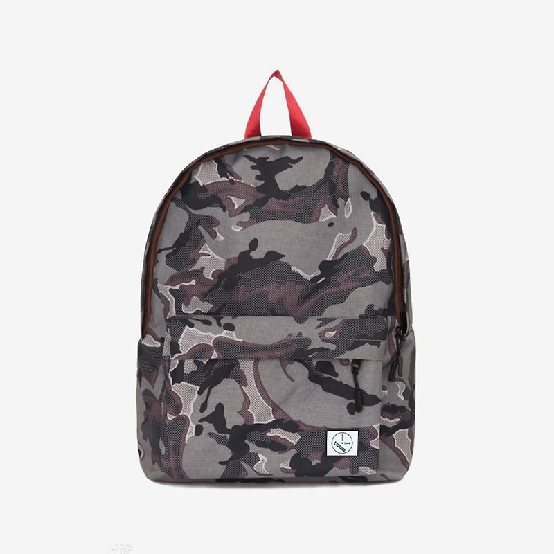 Street camouflage backpack - กระเป๋าเป้สะพายหลัง - เส้นใยสังเคราะห์ สีเทา