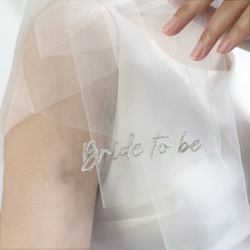 Bride to be Veil : silver - 髮圈/髮夾 - 繡線 
