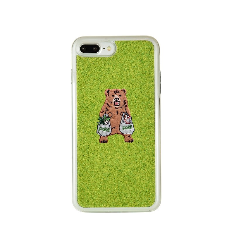 [iPhone7 Plus Case] Shibaful -Mill Ends Park Pokefasu Super-Kuma- for iPhone 7 Plus - Phone Cases - Other Materials Green