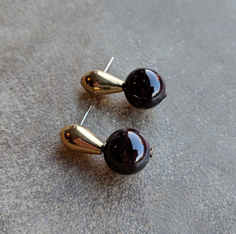 Marble Pierce Earrings - Earrings & Clip-ons - Semi-Precious Stones 