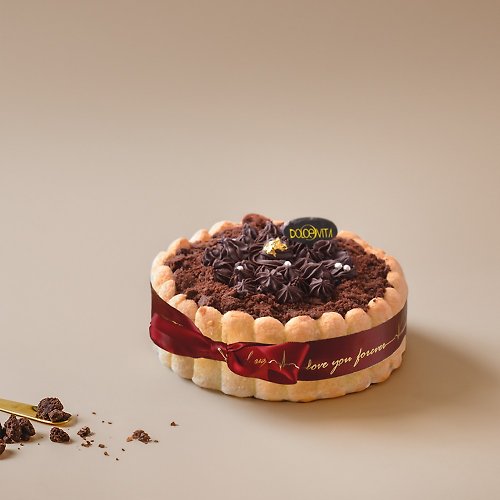 DolceVita 多茄米拉創意甜點 母親節蛋糕|濃郁咖啡味 | 皇家提拉米蘇(六吋) 華麗金箔