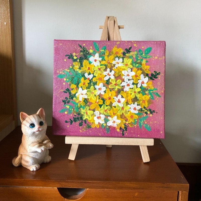 原畫作│開心小花 - 擺飾/家飾品 - 棉．麻 