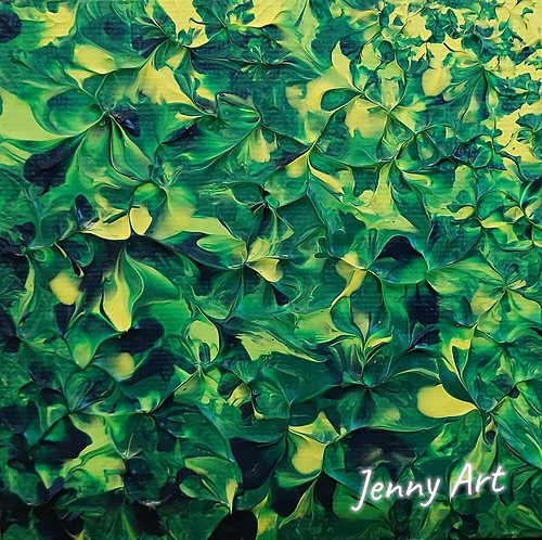 陳怡蓉Jenny Art 綠意系列 無框畫 壓克力畫 抽象畫 畫作 掛畫 居家擺設