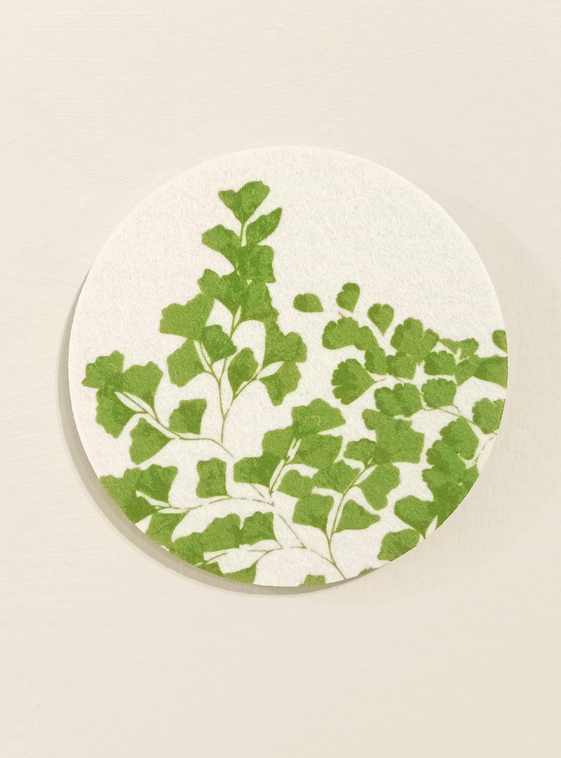 Fern Fern Felt Coaster - Coasters - Polyester 