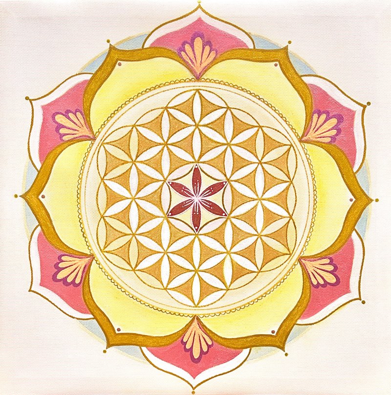 今日特價 喜悅禪生命之花曼陀羅 最美好的祝福手繪正能量神聖圖騰 - 海報/掛畫/掛布 - 棉．麻 多色