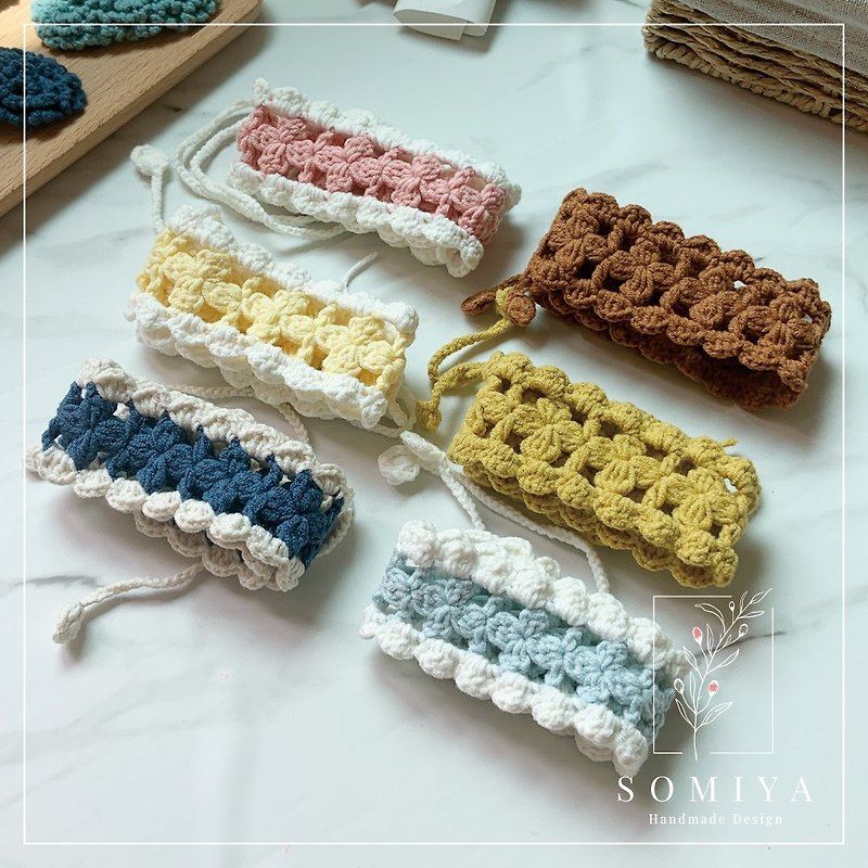 [Japanese style] Single color | Two-color handmade crocheted headband - ที่คาดผม - ผ้าฝ้าย/ผ้าลินิน 