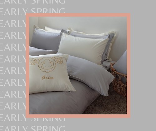 家適居家寢飾生活館 星座系列-牡羊座-床包兩用被鋪棉床組-100%300織精梳棉