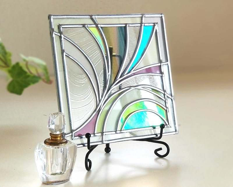 Iron stand decoration art "Spring breeze 2" - Items for Display - Glass Multicolor