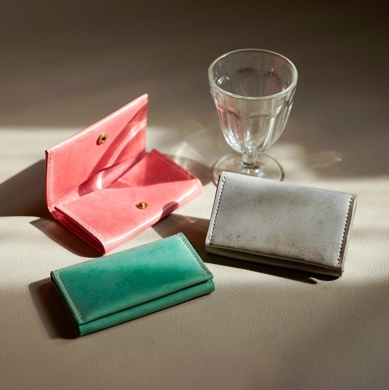 No.11 卡片夾【Sibilla】 - 卡片套/卡片盒 - 真皮 灰色