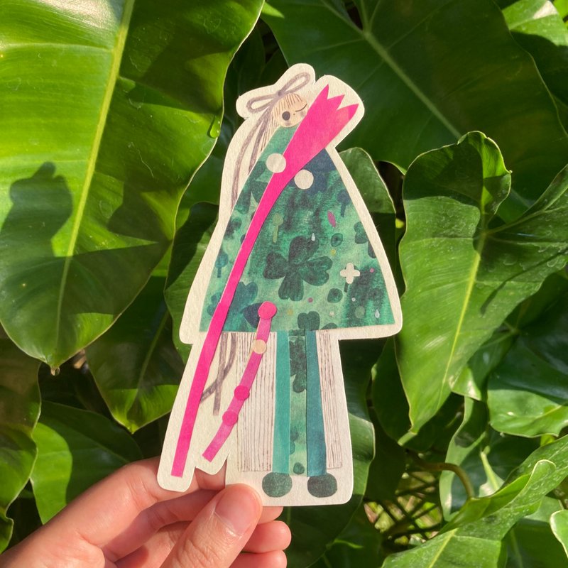 rain lily girl - Bookmarks - Paper Green