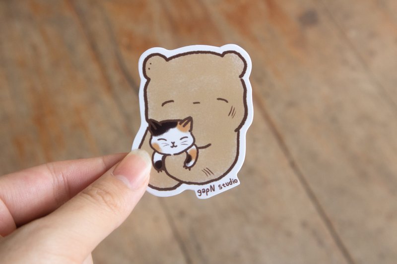 Hug my cat Sticker - 貼紙 - 防水材質 