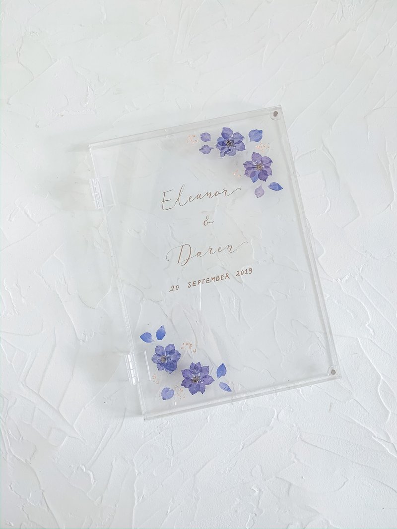 透明結婚證書套 壓花真金保存盒 - 文件夾/資料夾 - 塑膠 透明