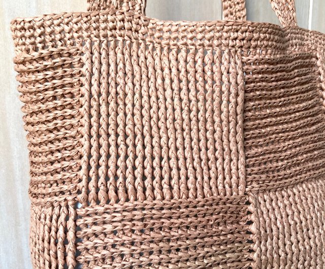 Light Brown Woven Pattern Tote