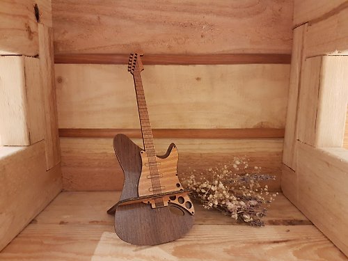木頭方程式 【教師節禮物】木頭手機座─電吉他