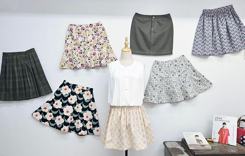 新竹ハンドメイドコース 洋服の型紙作りの基礎とスカートシリーズの4回講座 - 編み物/羊毛フェルト/布クラフト - 紙 