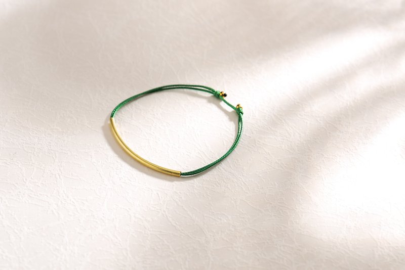 \| Charlene 瑩絲手繩 |/ - 純銀。黃銅。手鍊。手環。A款24L。 - 手鍊/手鐲 - 其他金屬 綠色