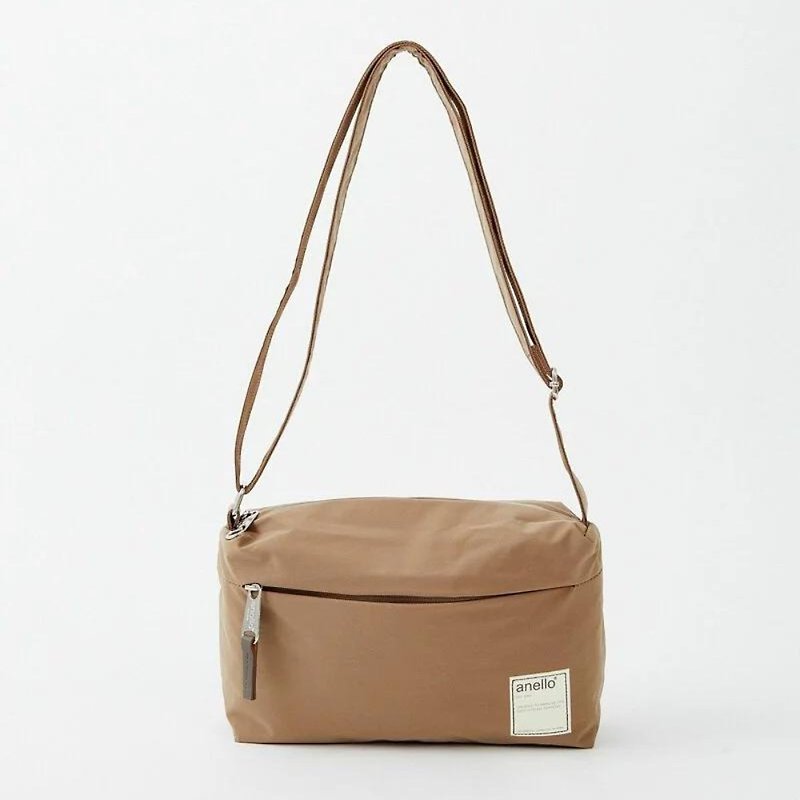 anello Circle series Water Repellent Mini Shoulder Bag ATT0701 (Beige) - Messenger Bags & Sling Bags - Polyester Khaki