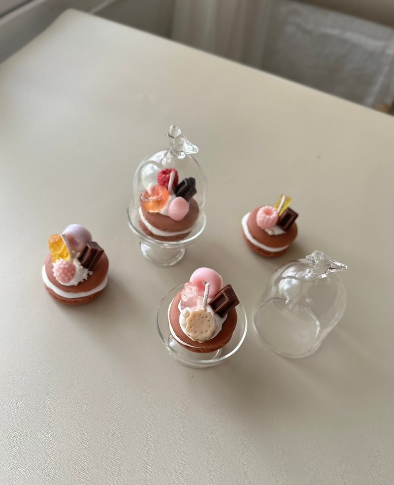 【Candle. Flower】Custom | Macaron Candle Birthday Gift Wedding Small Valentine's Day Gift - Candles & Candle Holders - Wax Brown