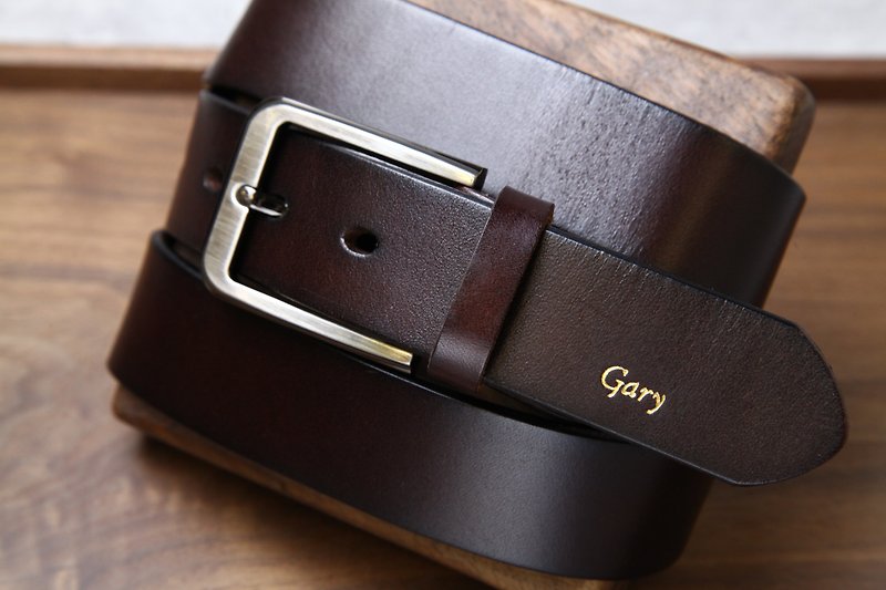 Italian Vegetable Tanned Leather Belt 1.3 inch - Belts - Genuine Leather Multicolor