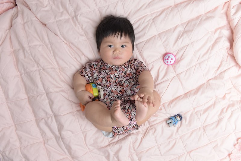 《日式和服- 粉色》手作 無毒 浴衣 甚平 嬰兒 童裝 - 其他 - 棉．麻 藍色