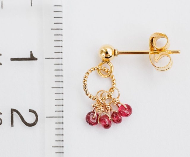 【★安心の定価販売★】 レッドスピネル スピネル ピアス ピアスチャーム イヤリング アクセサリー