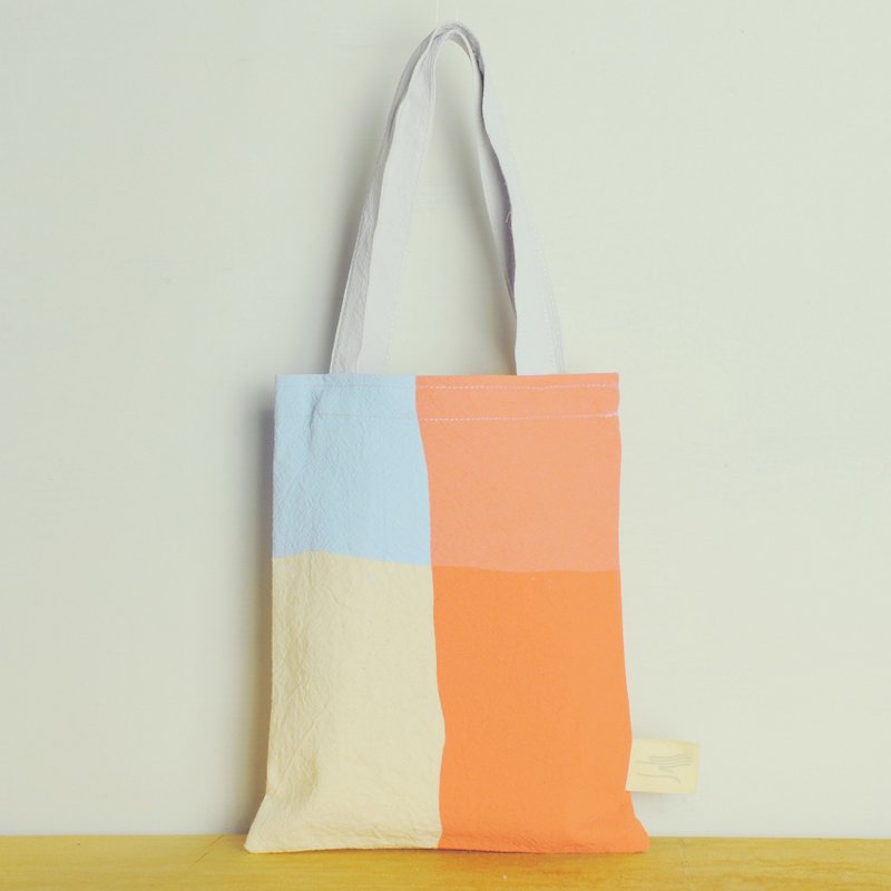 Small Hang Bag - กระเป๋าเครื่องสำอาง - ผ้าฝ้าย/ผ้าลินิน สีน้ำเงิน